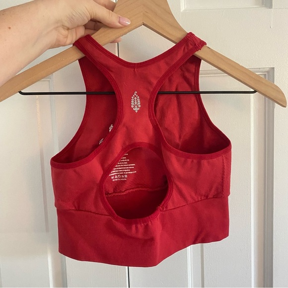 FP Movement by Free People Vibrant Red Sports Bra - Picture 3 of 4